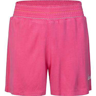Hurley Girls' Smocked Waistband Shorts 3 in                                                                                     