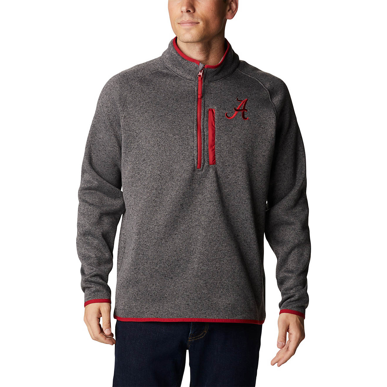 Columbia Sportswear Men’s University of Alabama Collegiate Canyon Point 1/2-Zip Fleece Sweater                                 - view number 1