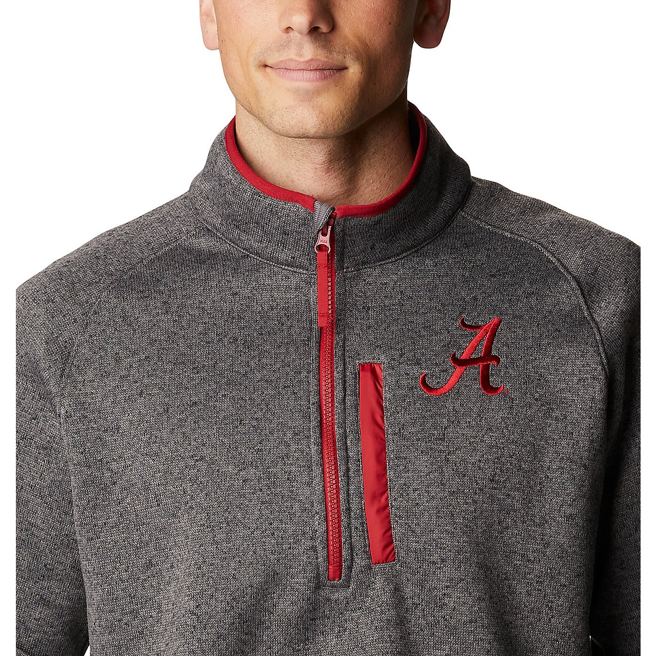 Columbia Sportswear Men’s University of Alabama Collegiate Canyon Point 1/2-Zip Fleece Sweater                                 - view number 2