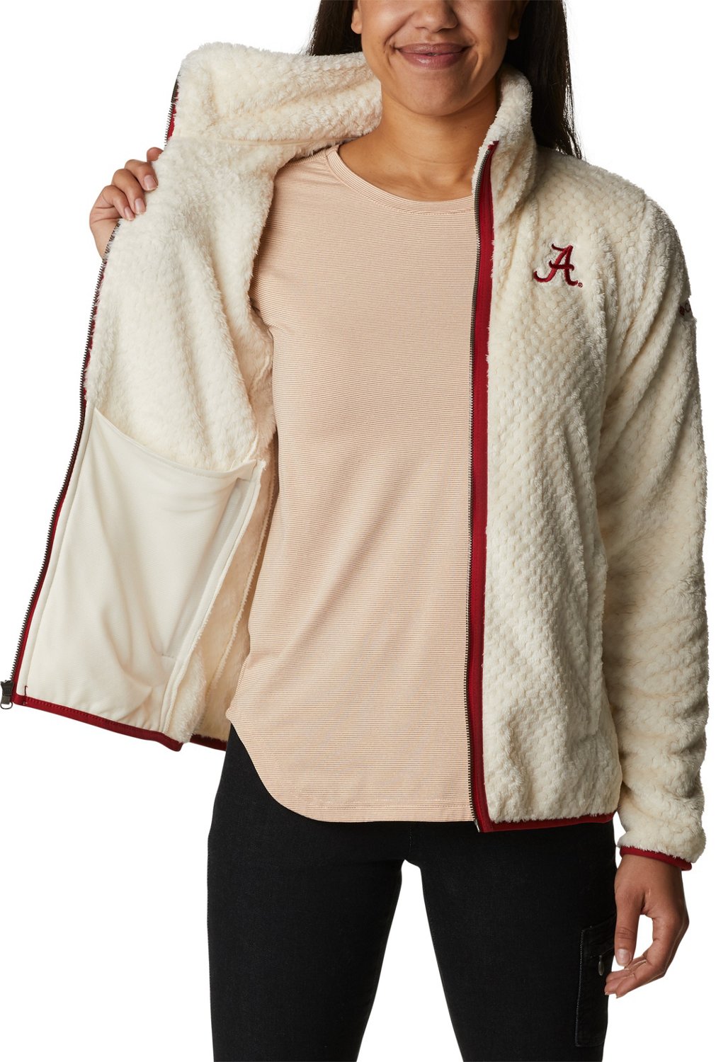 Columbia Alabama Crimson Tide Fireside II Sherpa Full-Zip Jacket - view number 3