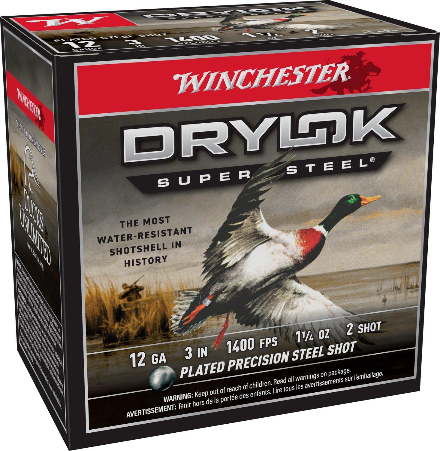 Winchester Drylok Super Steel 12-Gauge #4 Shot Shotshells - 25 Rounds