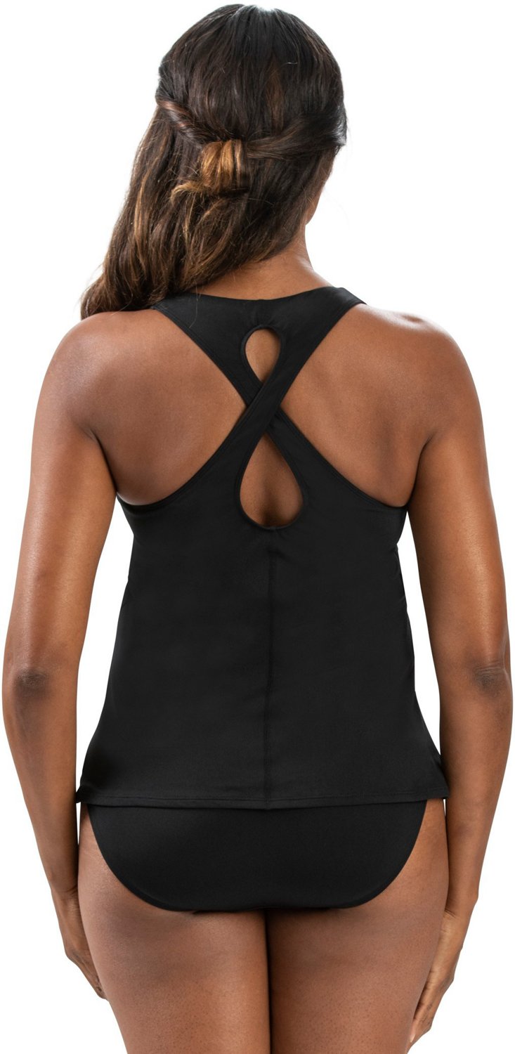 Dolfin Women's Aquashape Colorblock Twist Back Tankini Swim Top - view number 2