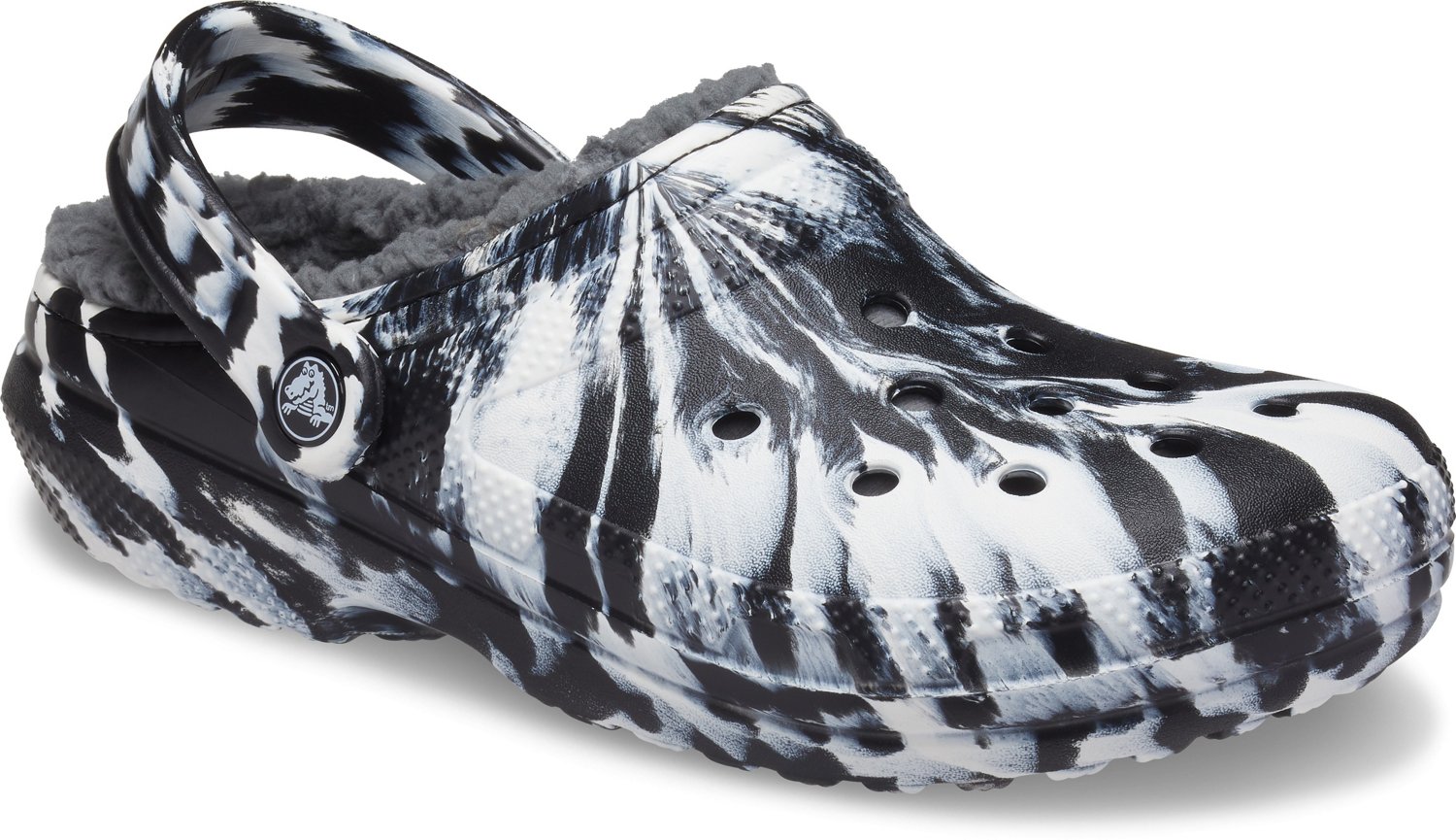 Crocs Adults' Classic Fleece Marbled Clogs - view number 2