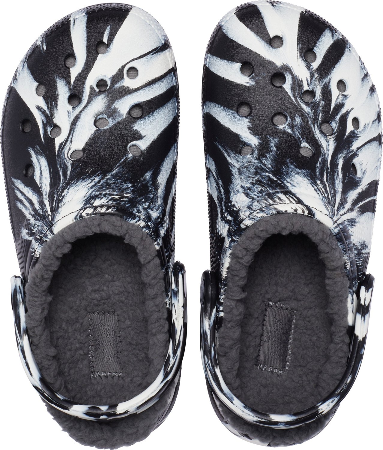 Crocs Adults' Classic Fleece Marbled Clogs - view number 3