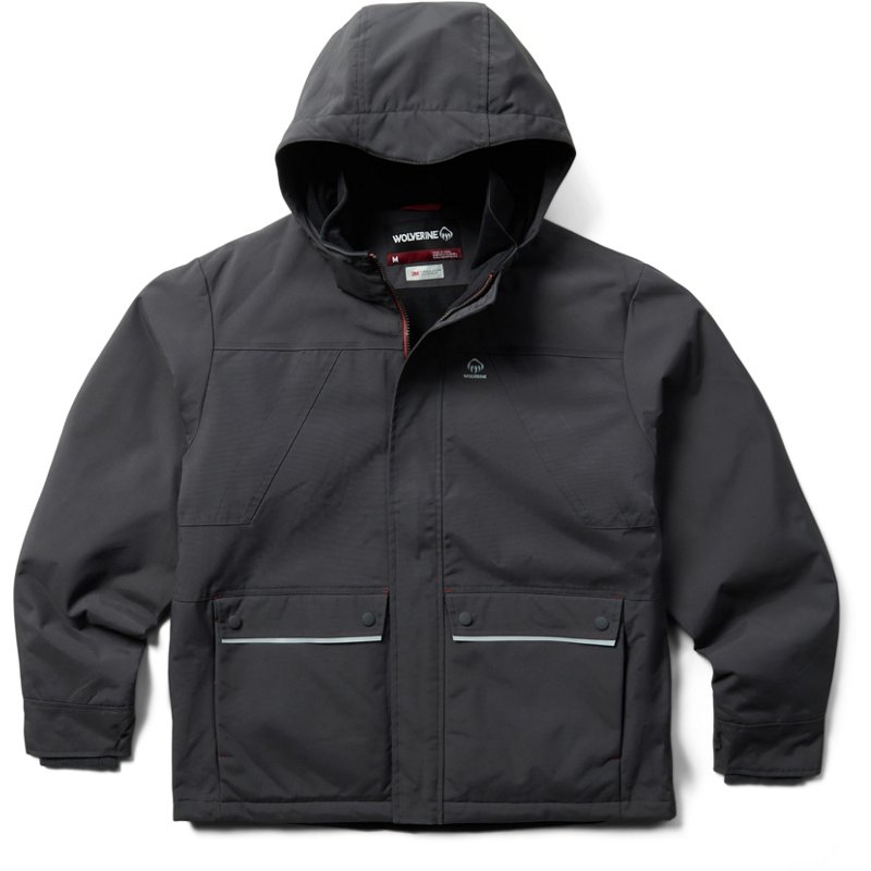 Wolverine Men's Auger Insulated Jacket Charcoal/Gray, Large - Men's Work Jackets at Academy Sports product image