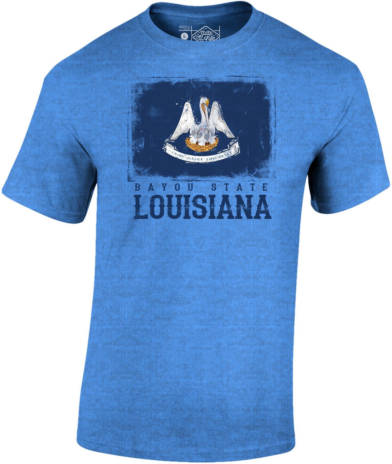 State Life Men's Louisiana Grunge Flag T-shirt | Academy