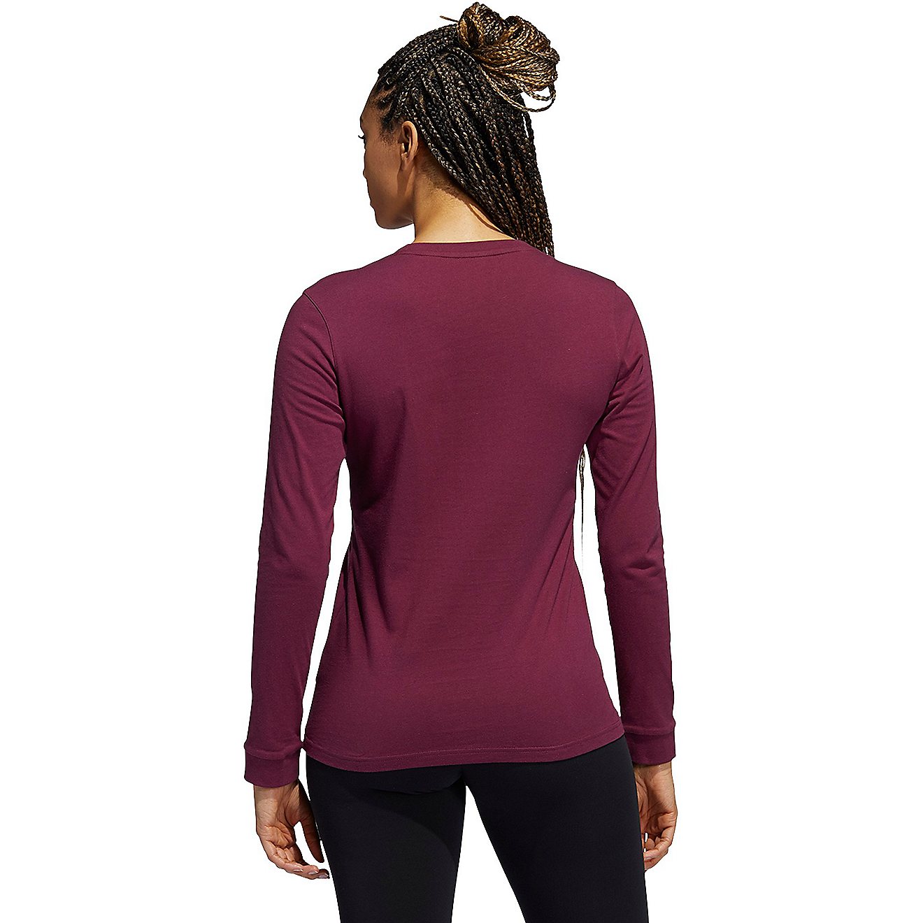 adidas Women's Basic Badge of Sport Long Sleeve T-shirt                                                                          - view number 2