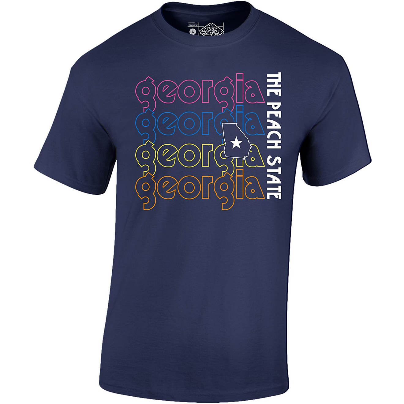 State Life Women's Georgia Color Stack T-shirt                                                                                   - view number 1