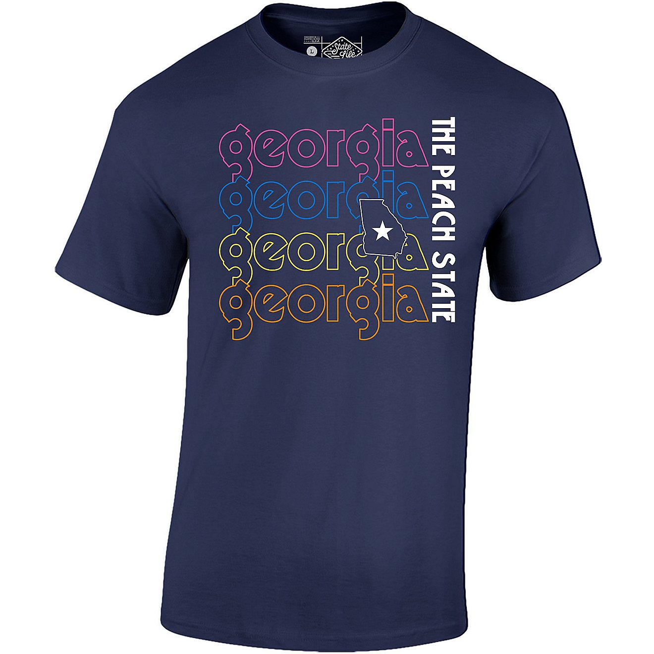 State Life Women's Georgia Color Stack T-shirt                                                                                   - view number 1