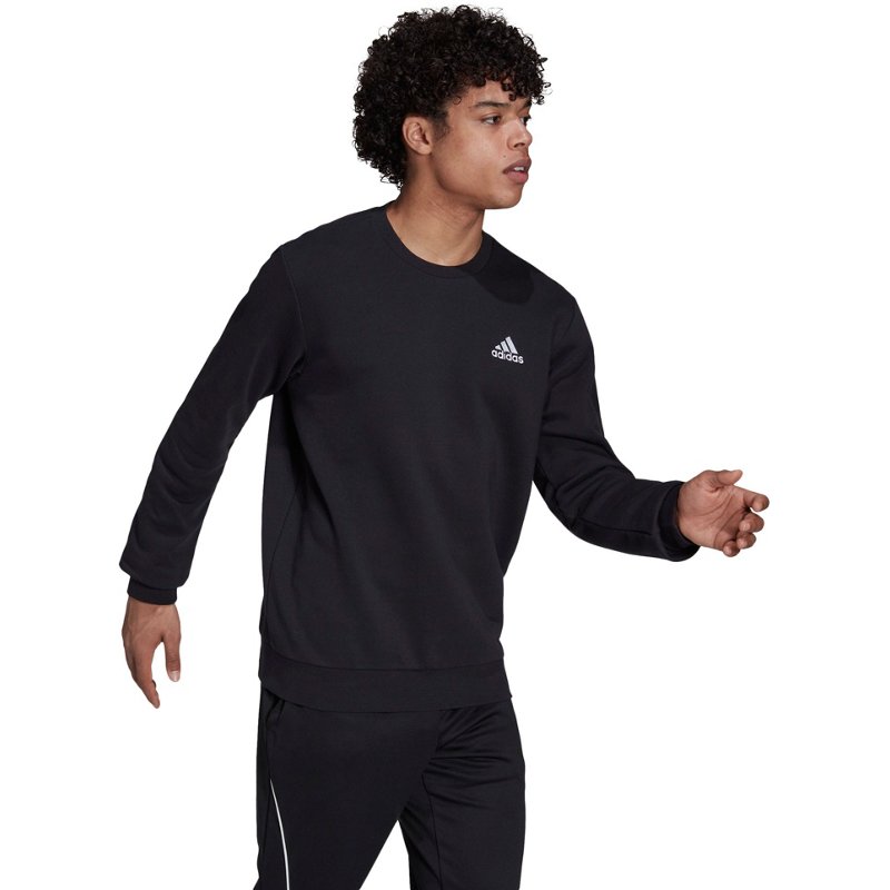 adidas Men's Feel Cozy SWT Pullover Black/White, X-Large - Men's Athletic Fleece at Academy Sports