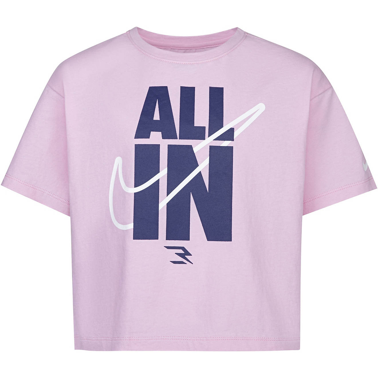Nike Girls' RWB All In Boxy Graphic Short Sleeve T-shirt                                                                         - view number 1