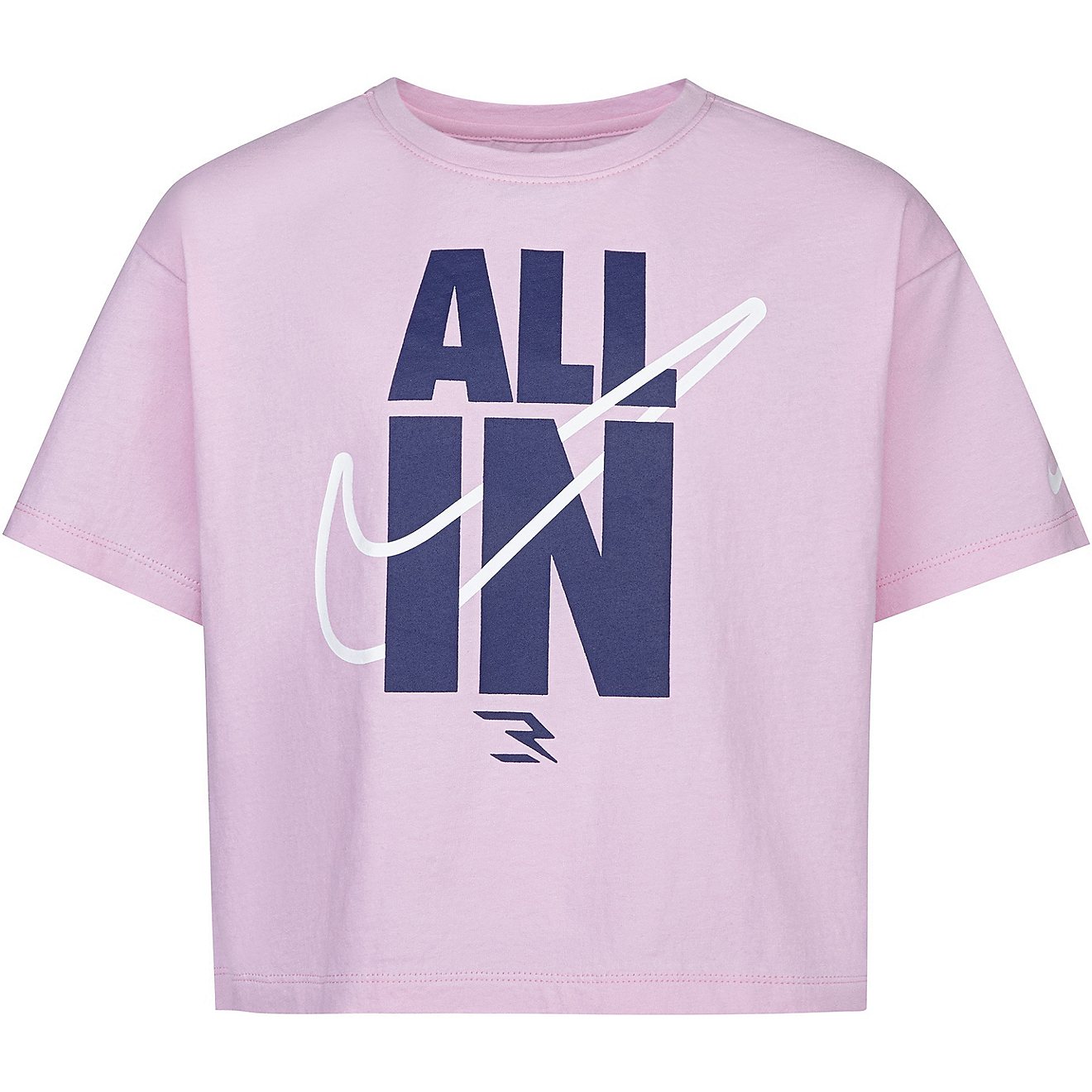 Nike Girls' RWB All In Boxy Graphic Short Sleeve T-shirt                                                                         - view number 1