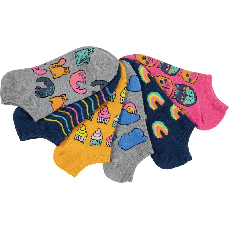 BCG Colorful Cats No Show Socks 6 Pack, Medium - Dress And Casual Socks at Academy Sports