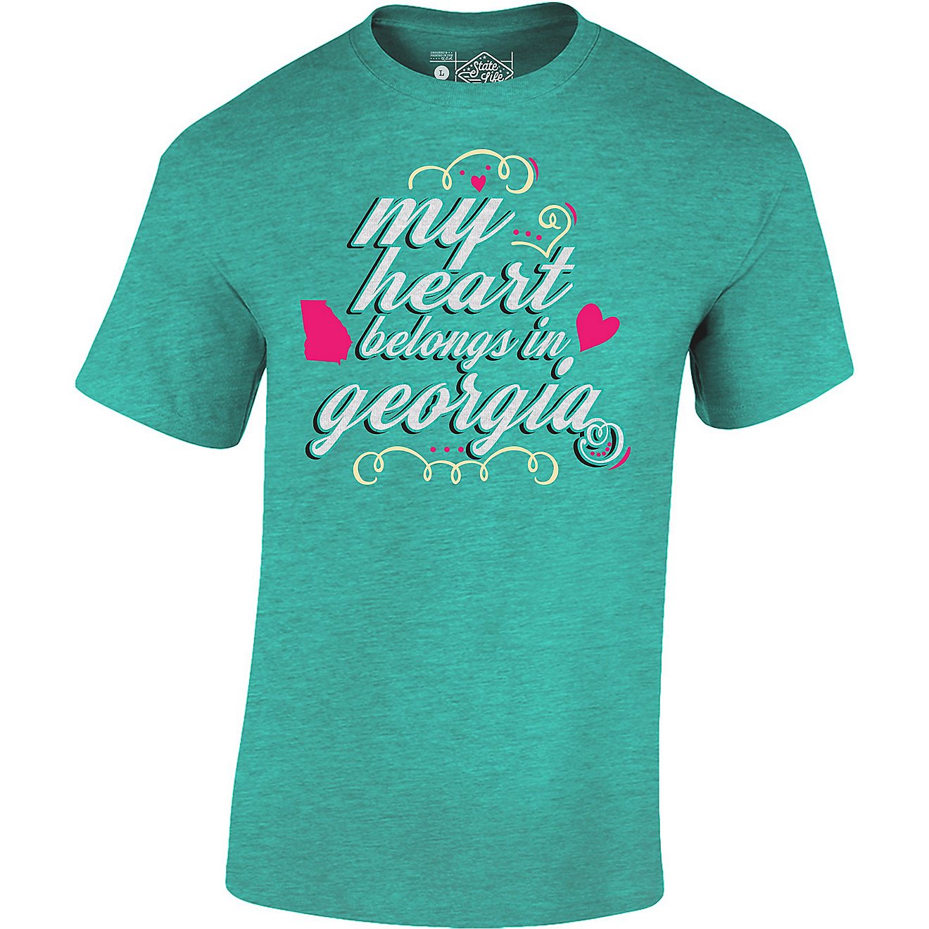 State Life Women's Deep In The Heart Of Georgia Graphic Short Sleeve T-shirt                                                     - view number 1