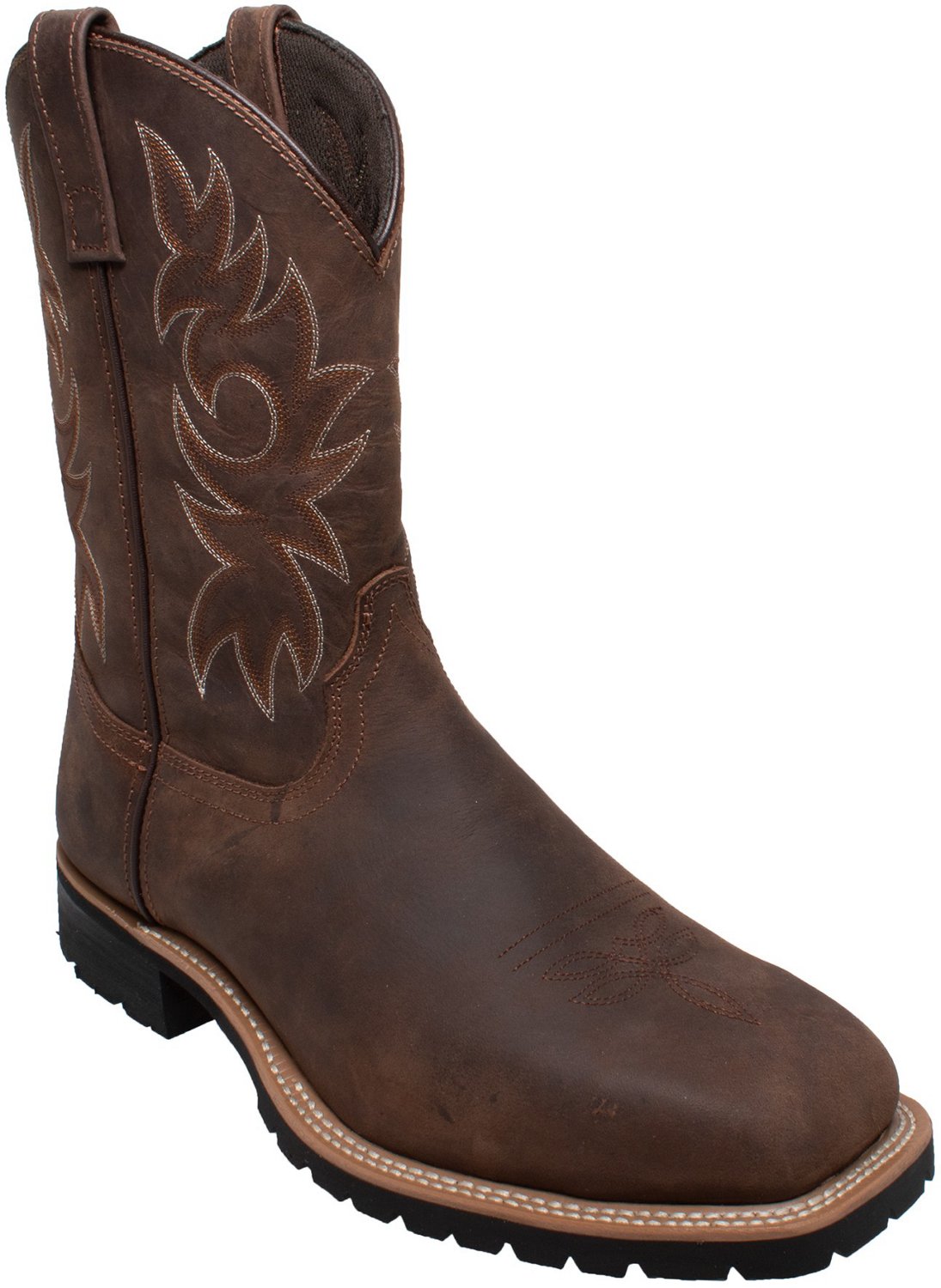 AdTec Men's Western Steel Toe 12 in Work Boots - view number 2