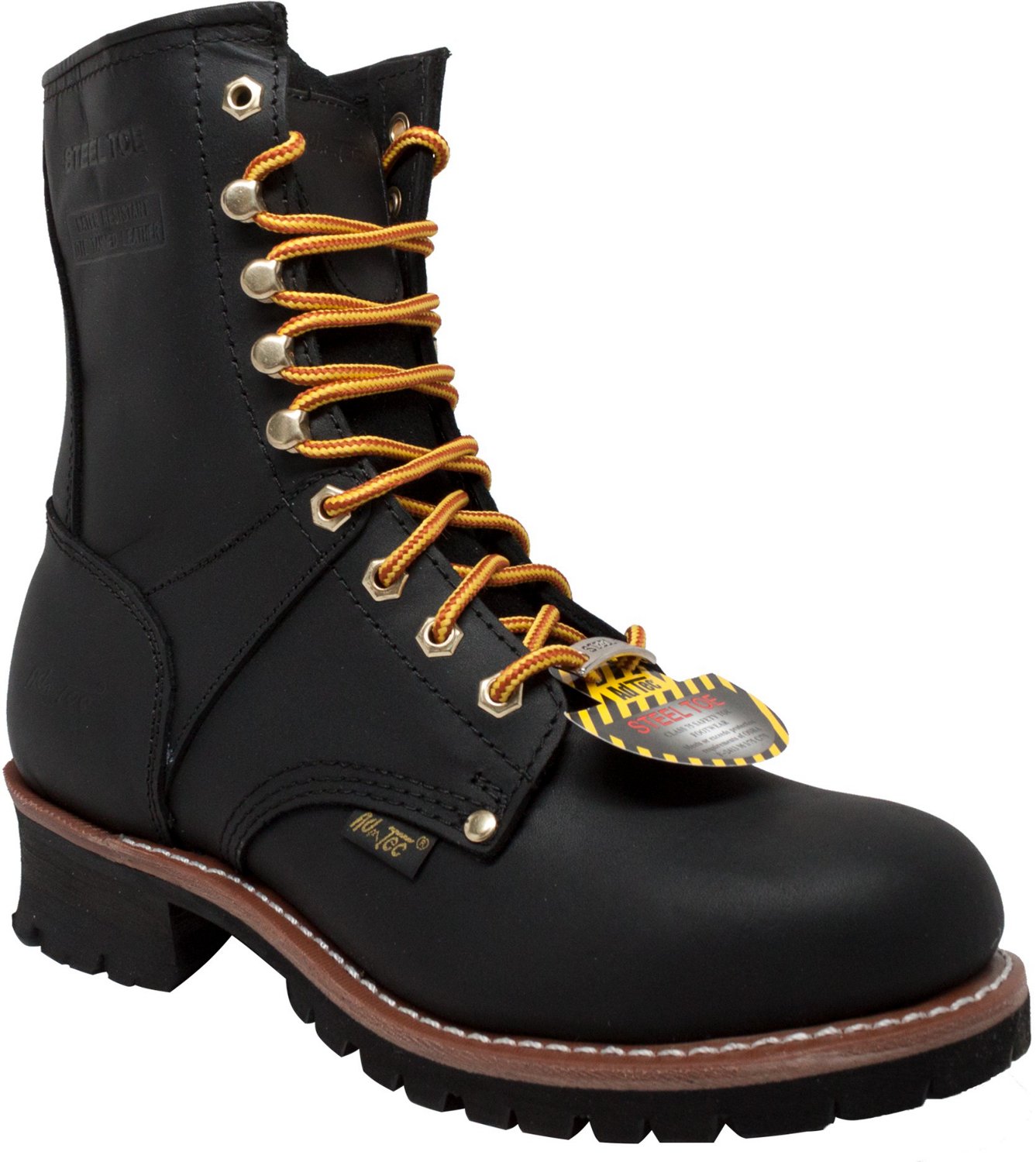 AdTec Men's Full Grain Steel Toe Logger Boots - view number 2