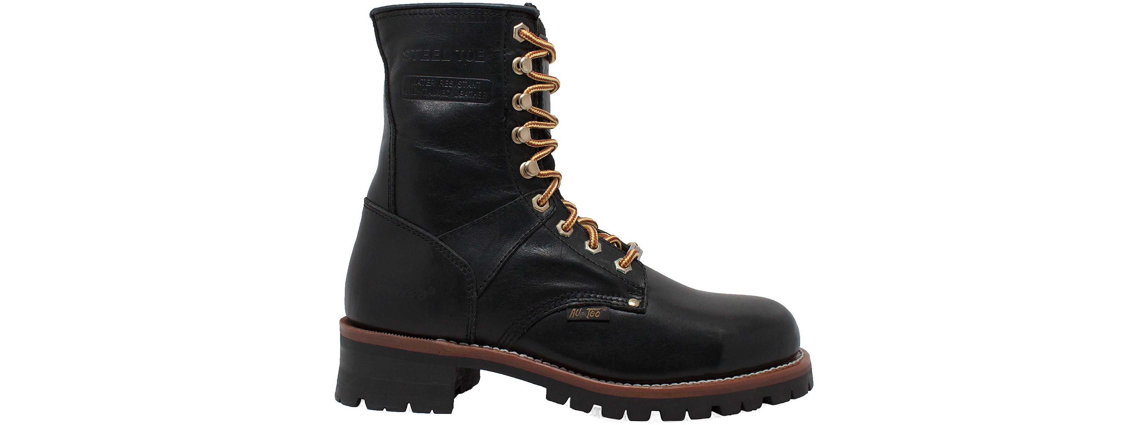 AdTec Men's Full Grain Steel Toe Logger Boots
