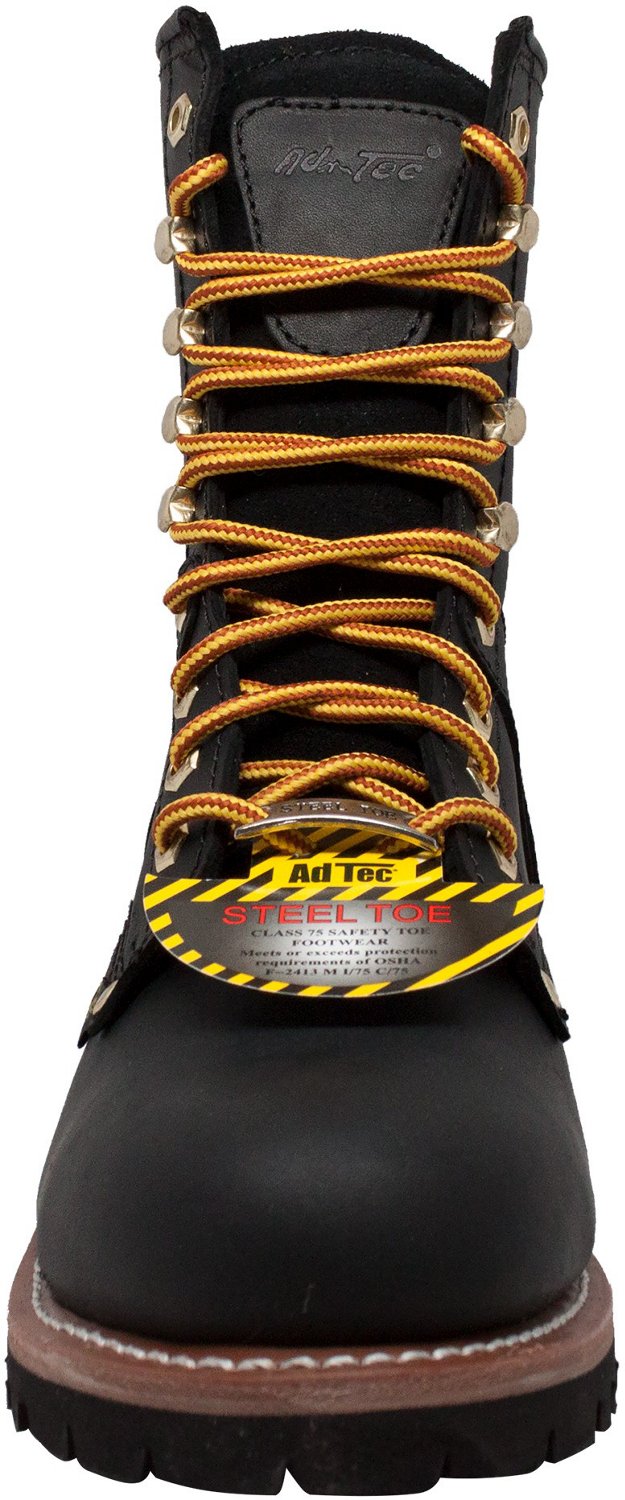 AdTec Men's Full Grain Steel Toe Logger Boots - view number 3