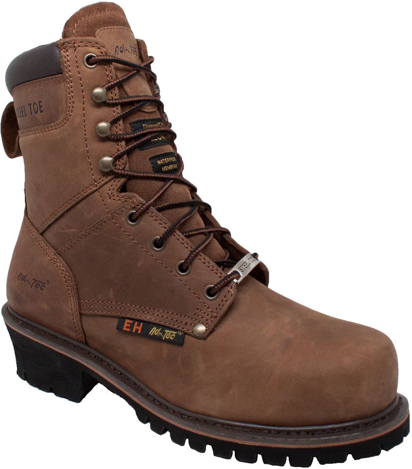 AdTec Men's 8 in Steel Toe Super Logger Work Boots - view number 2