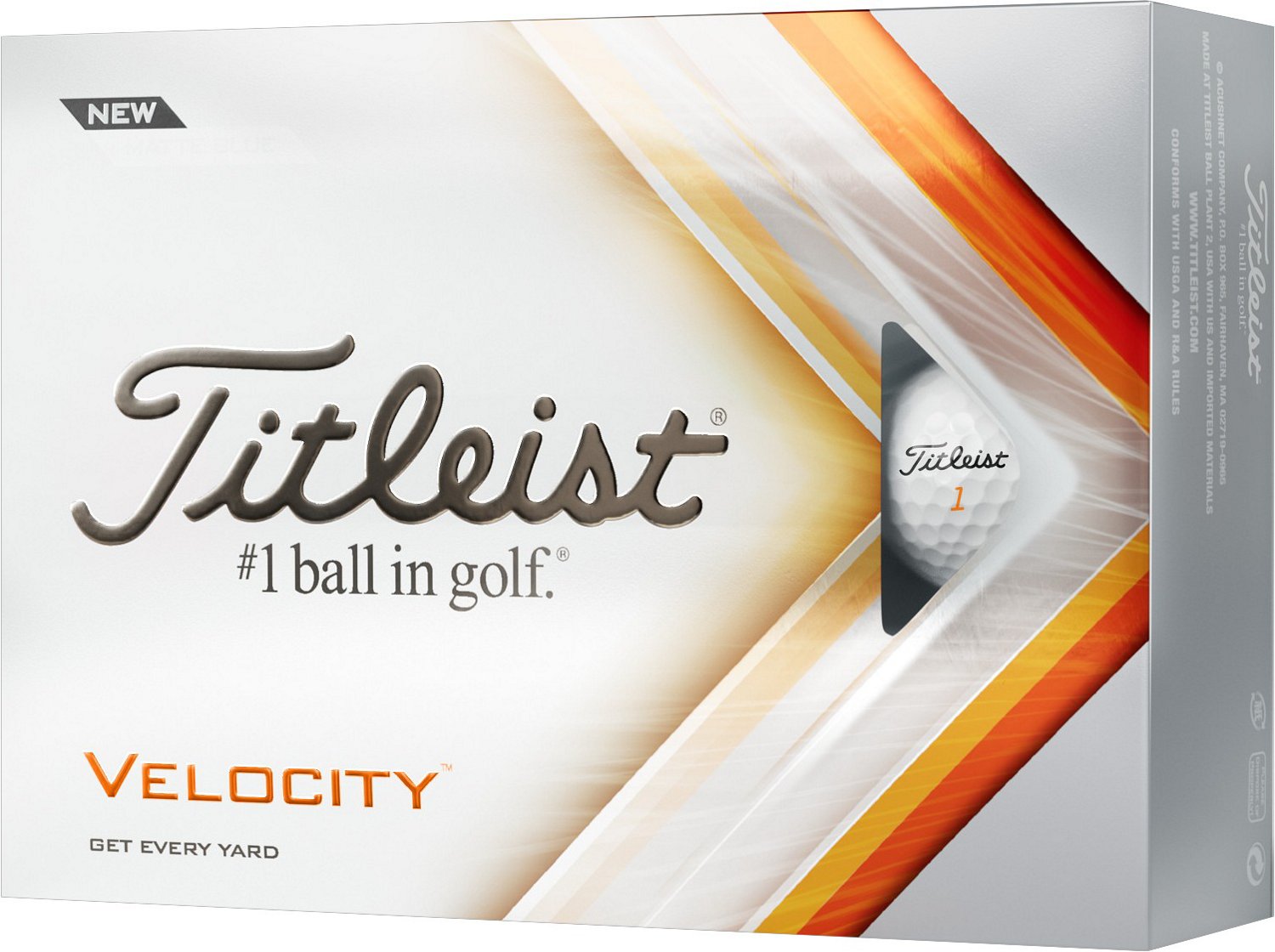 Titleist 2024 Velocity Golf Balls, 12 Pack, White