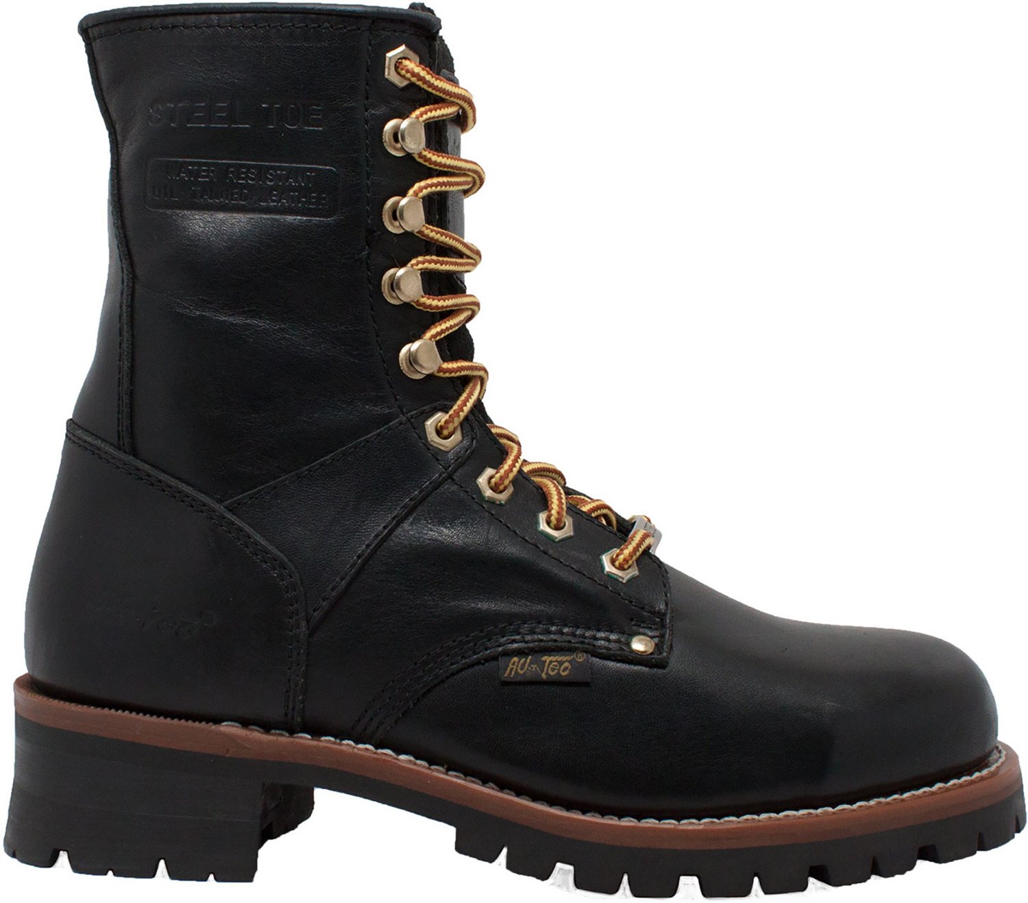 AdTec Men's Full Grain Steel Toe Logger Boots | Academy