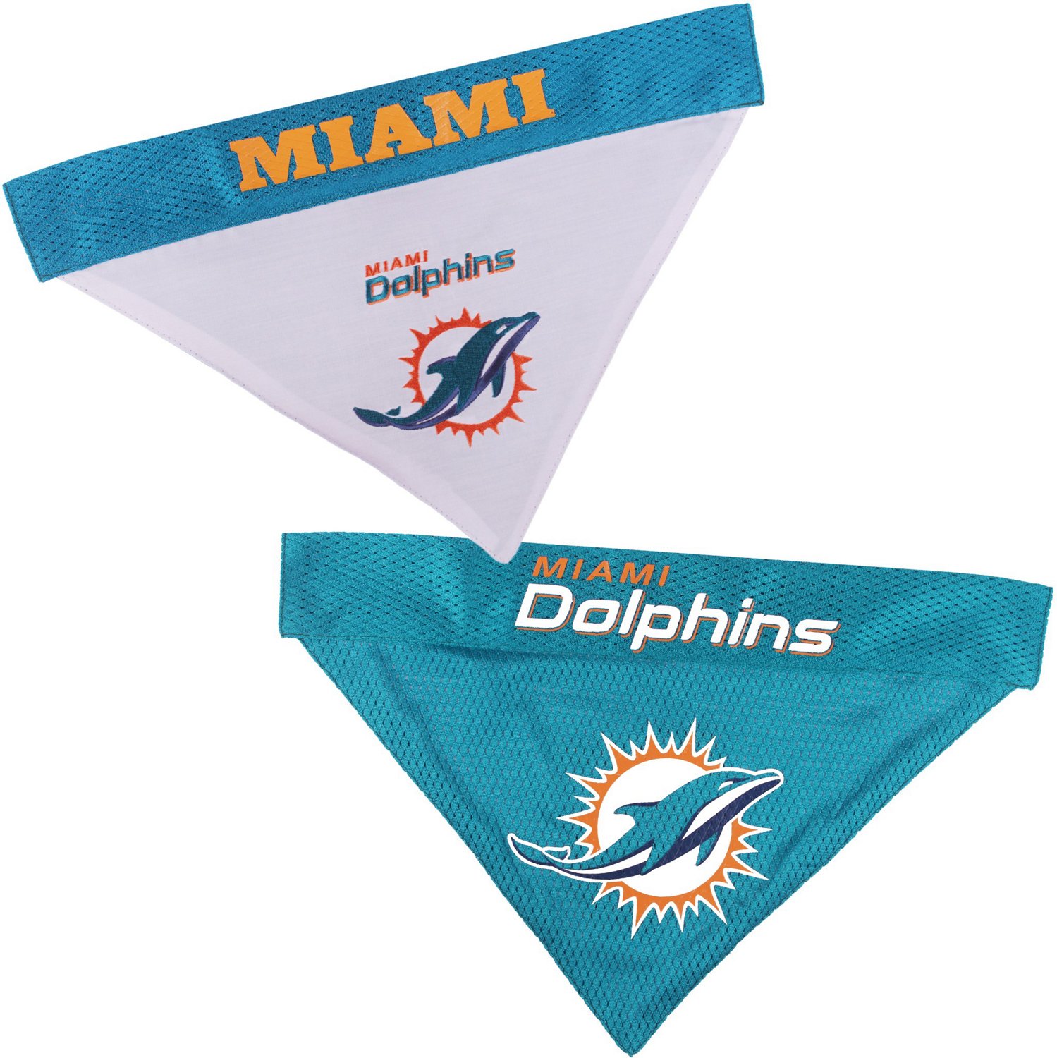 Pets First Miami Dolphins Reversible Dog Bandana