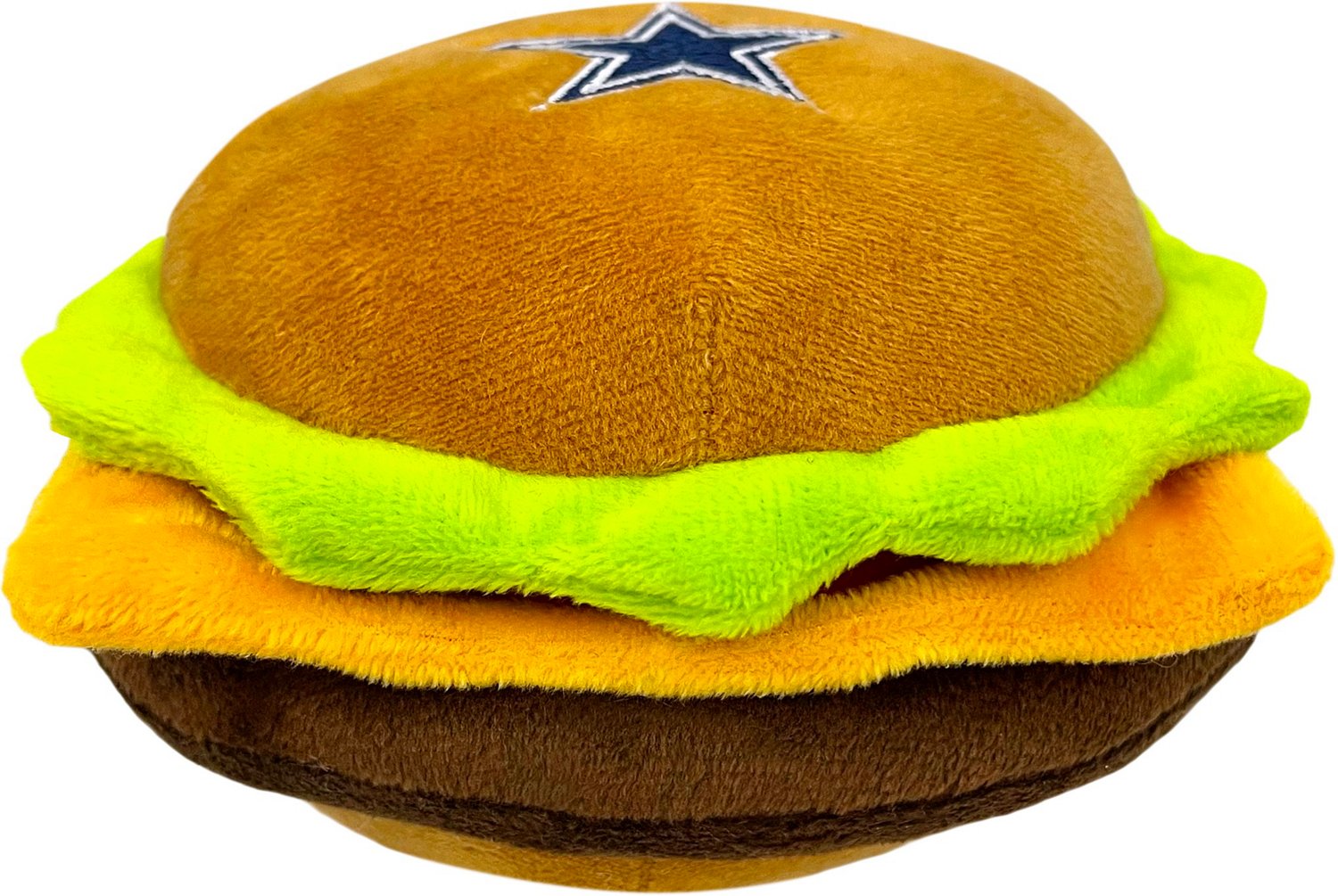 Pets First Dallas Cowboys Plush Hamburger Dog Toy | PetSmart