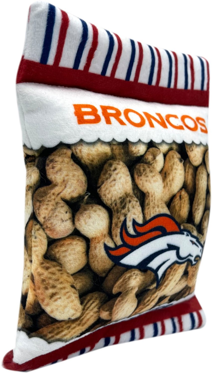 Pets First Denver Broncos Plush Peanut Bag Dog Toy | PetSmart