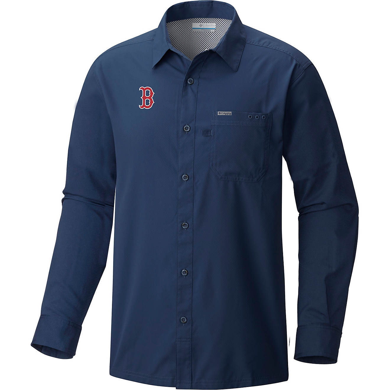 Columbia Sportswear Men's Boston Red Sox PFG Slack Tide Long Sleeve Shirt
