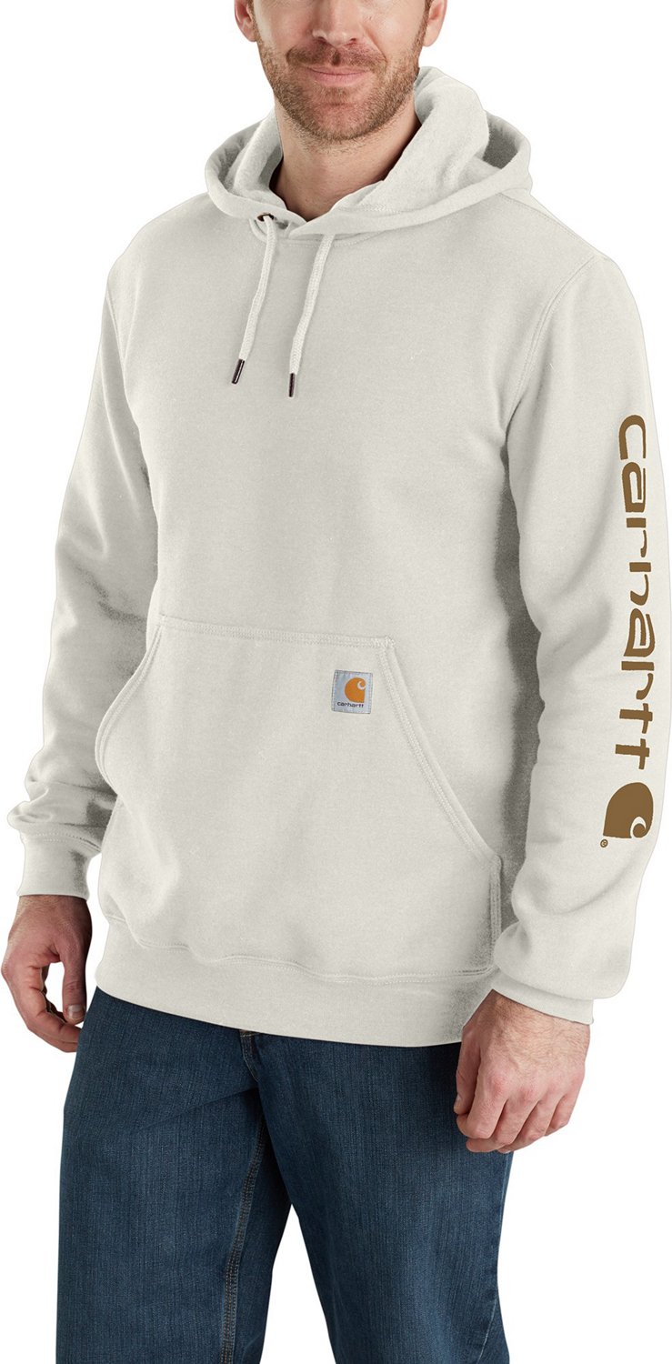 Carhartt Men's Midweight Signature Sleeve Logo Hooded Sweatshirt                                                                 - view number 1 selected