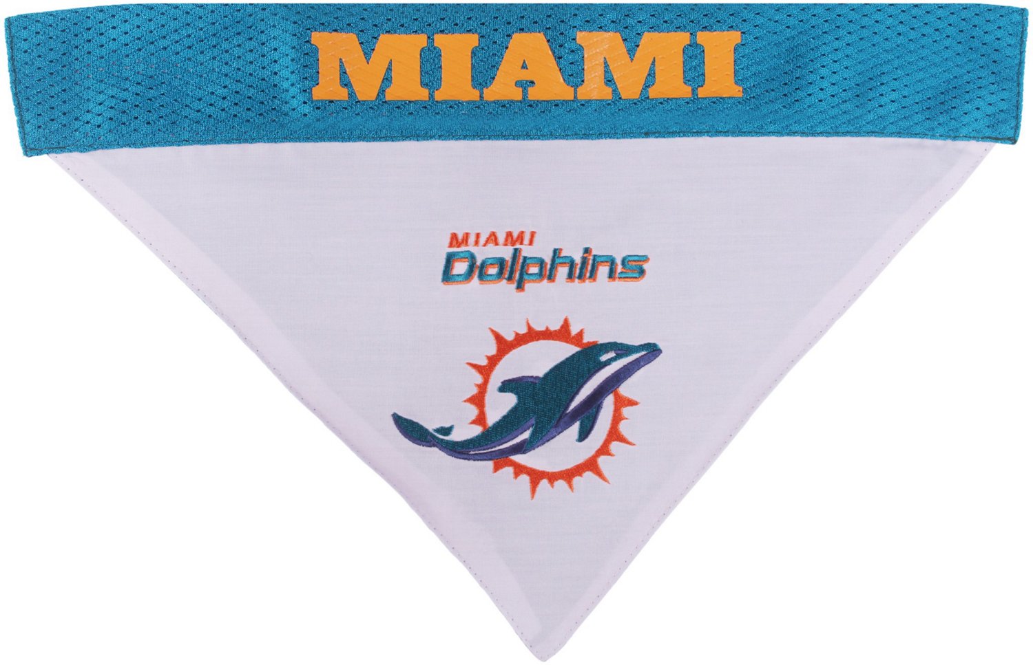 Pets First Miami Dolphins Reversible Dog Bandana                                                                                 - view number 3
