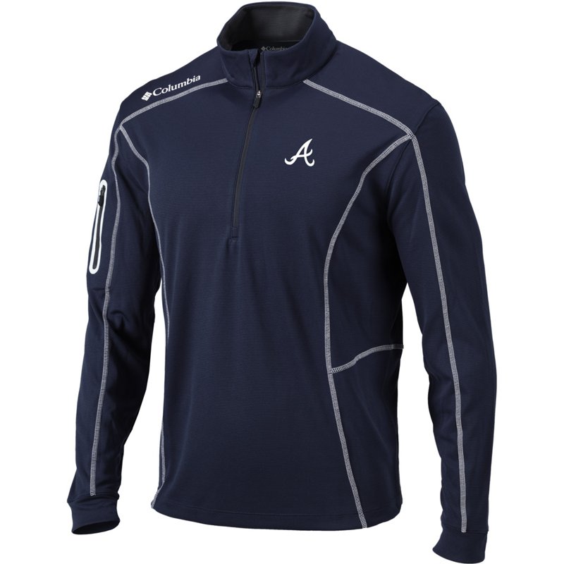 Columbia Sportswear Men's Atlanta Braves Shotgun 1/4 Zip Pullover