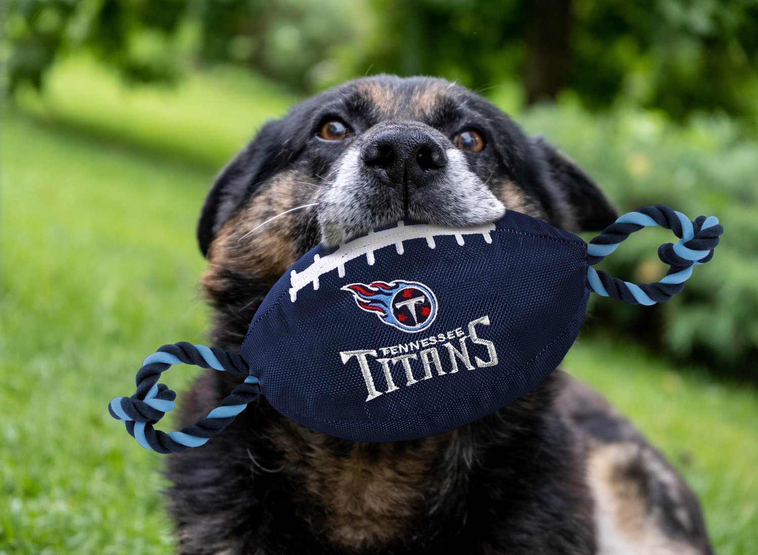 Pets First Tennessee Titans Nylon Football Rope Dog Toy