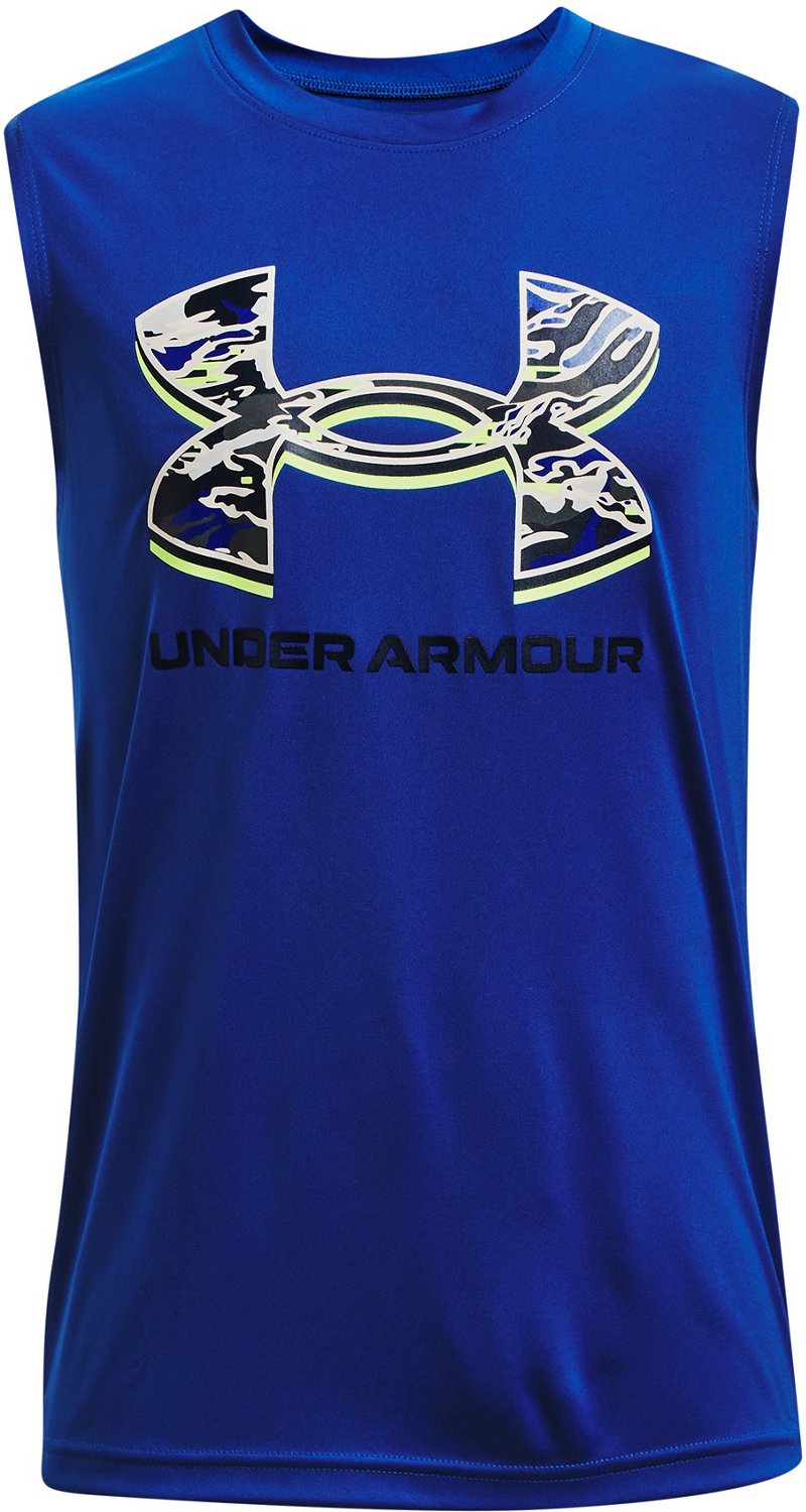 Under Armour Boys' UA Tech Wordmark Tank Top | Academy