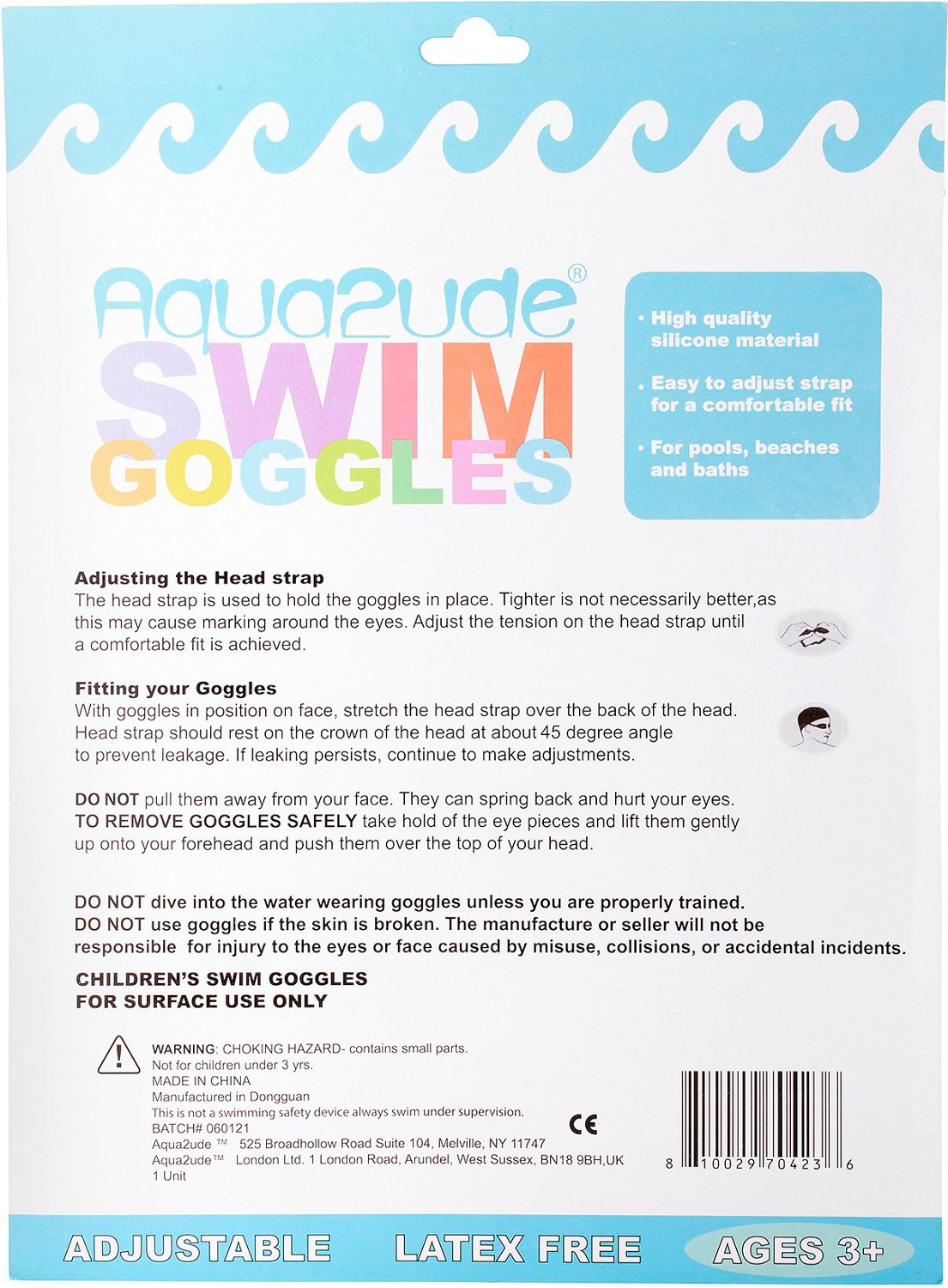 Aqua2ude Swim Goggles 3-Pack                                                                                                     - view number 2