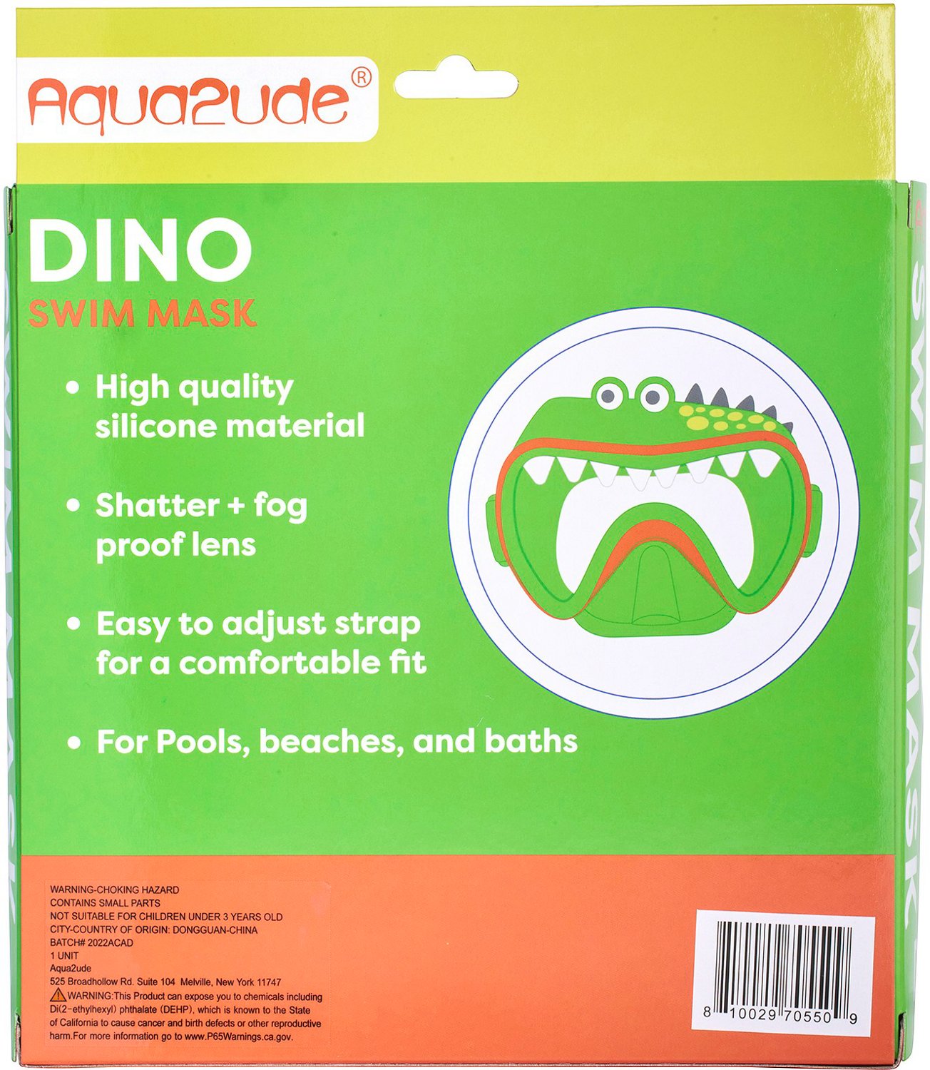 Aqua2ude Boys' Novelty Monster Swim Mask                                                                                         - view number 3