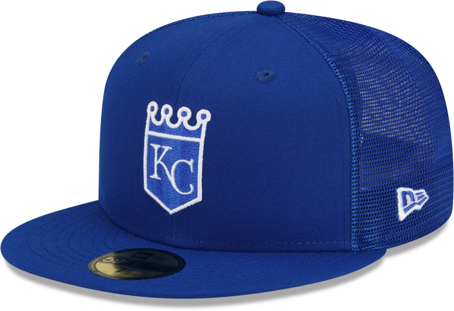 Men's New Era Cardinal Kansas City Royals Logo White 59FIFTY Fitted Hat