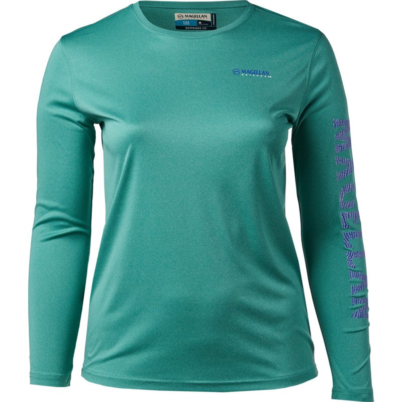 Magellan Outdoors Women's Caddo Lake Logo Crew Long Sleeve T-Shirt, X-Small - Women's Fishing Tops at Academy Sports