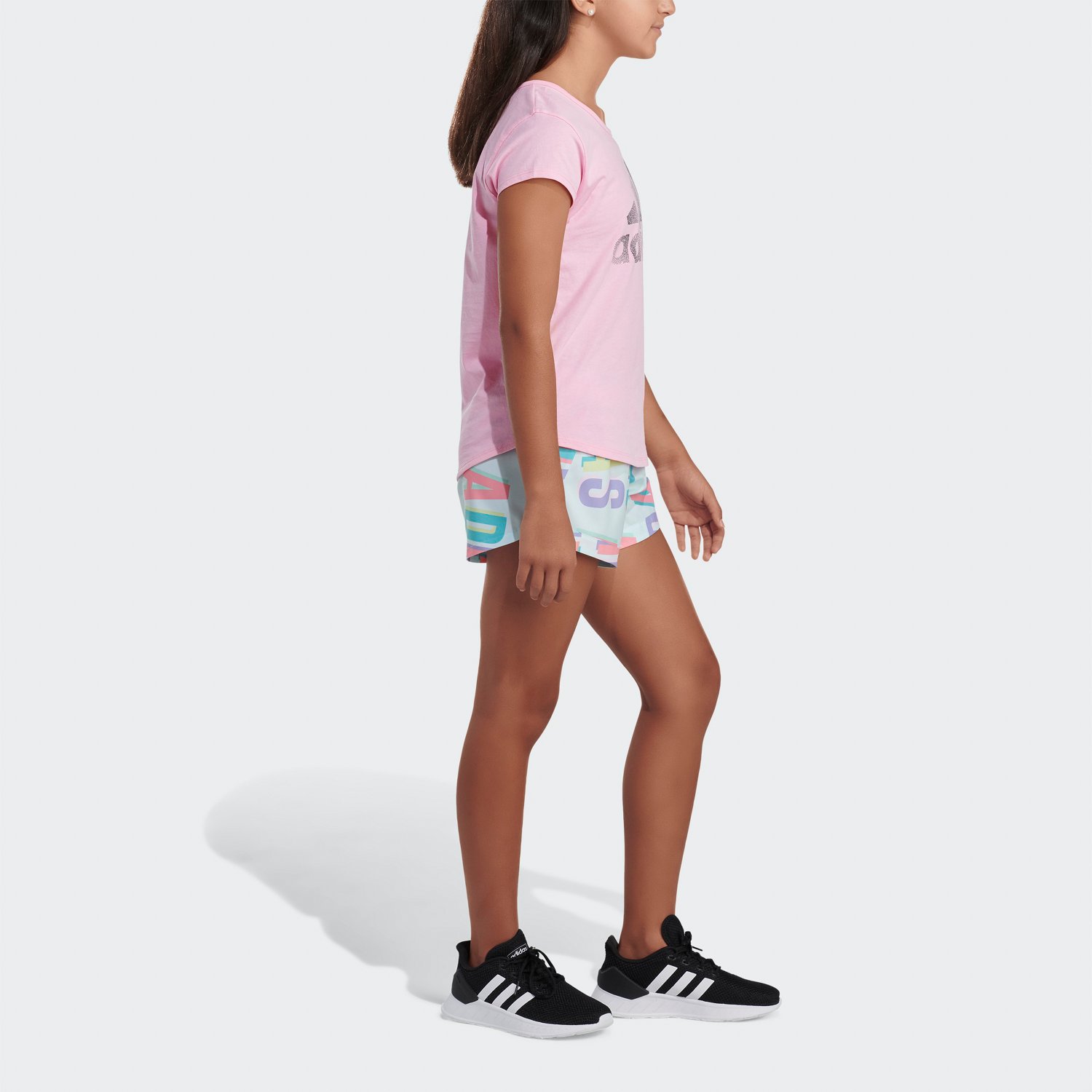 adidas Girls' Allover Print Woven Shorts - view number 3