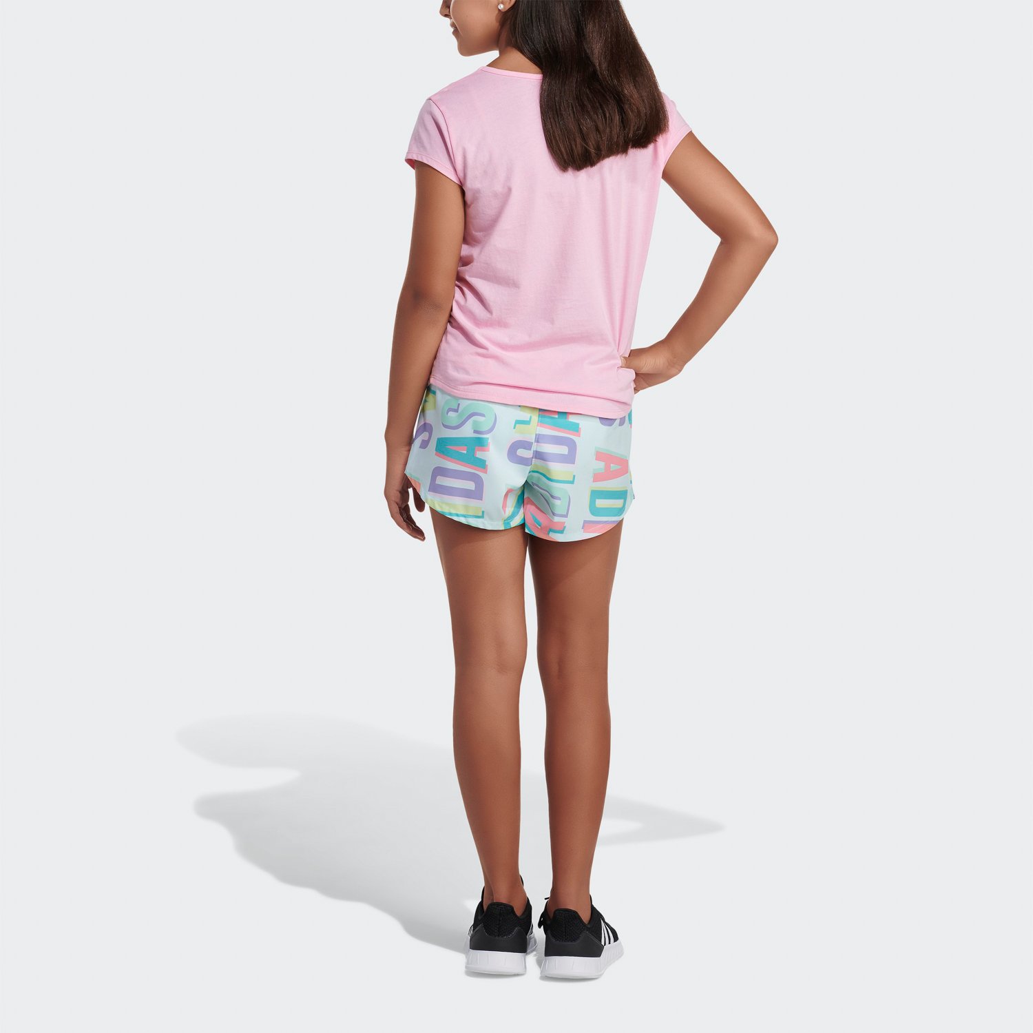 adidas Girls' Allover Print Woven Shorts - view number 4