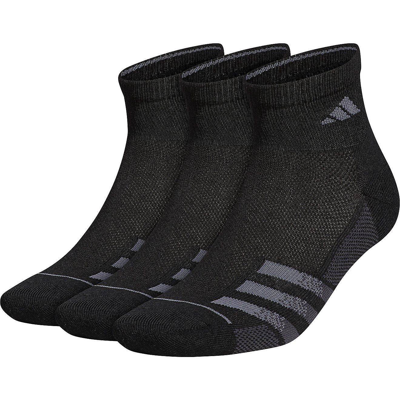 adidas Men's Superlite Stripe III Quarter Socks 3-Pack                                                                           - view number 1