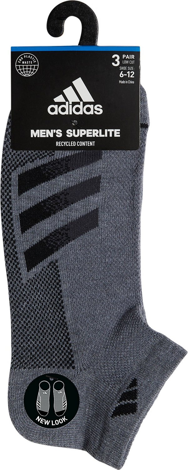 adidas Men's Superlite III Low Cut Socks 3Pack Academy