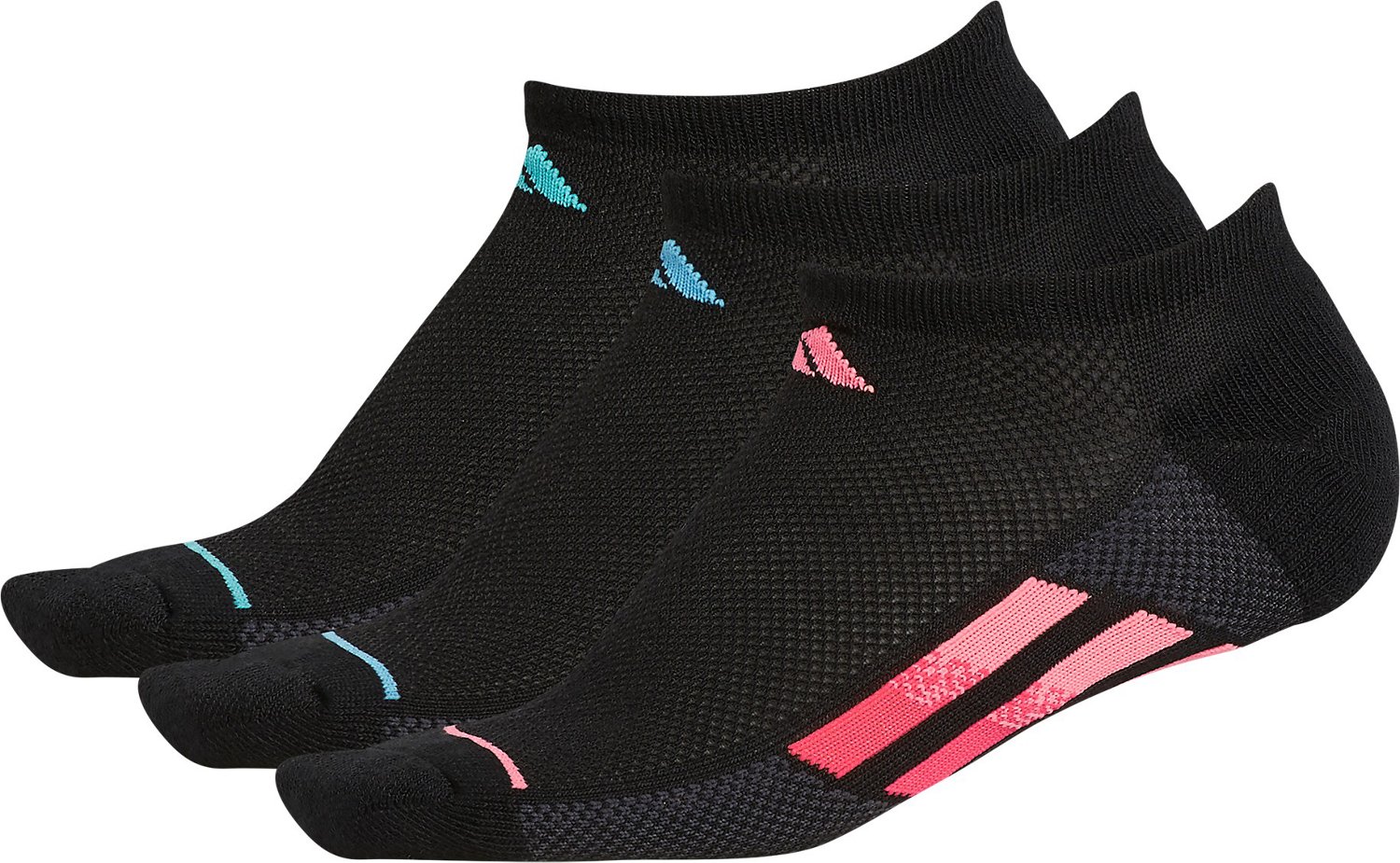 adidas Women's Superlite Stripe III No-Show Socks 3-Pack - view number 2