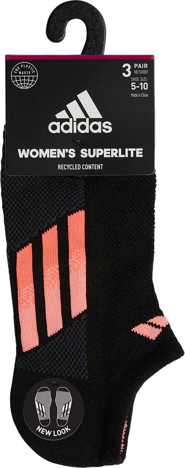 adidas Women's Superlite Stripe III No-Show Socks 3-Pack - view number 3