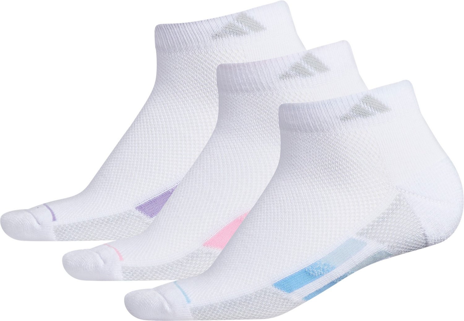adidas Women's Superlite Stripe III Low Cut Socks 3-Pack - view number 2