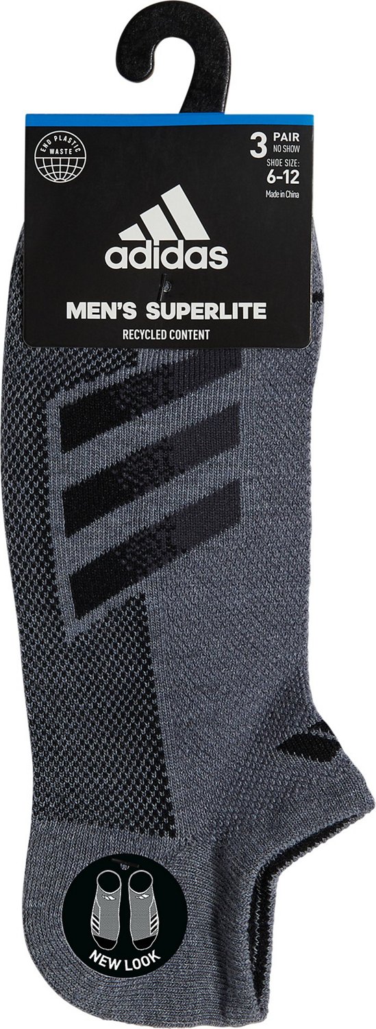 adidas Men's Superlite Stripe III No Show 3-Pack - view number 3