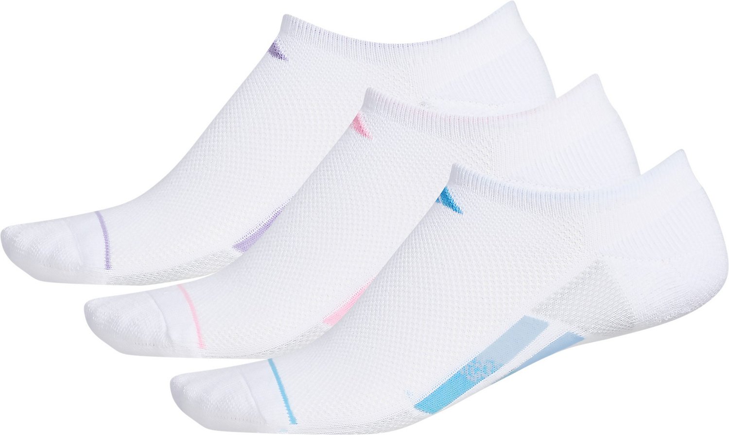 adidas Women's Superlite Stripe III No-Show Socks 3-Pack - view number 2