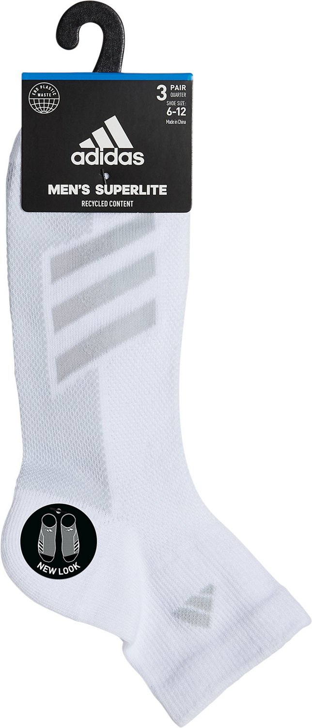 adidas Men's Superlite Stripe III Quarter Socks 3-Pack - view number 3