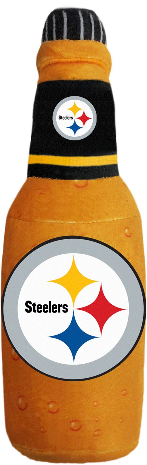 Pets First Pittsburgh Steelers Bottle Dog Toy