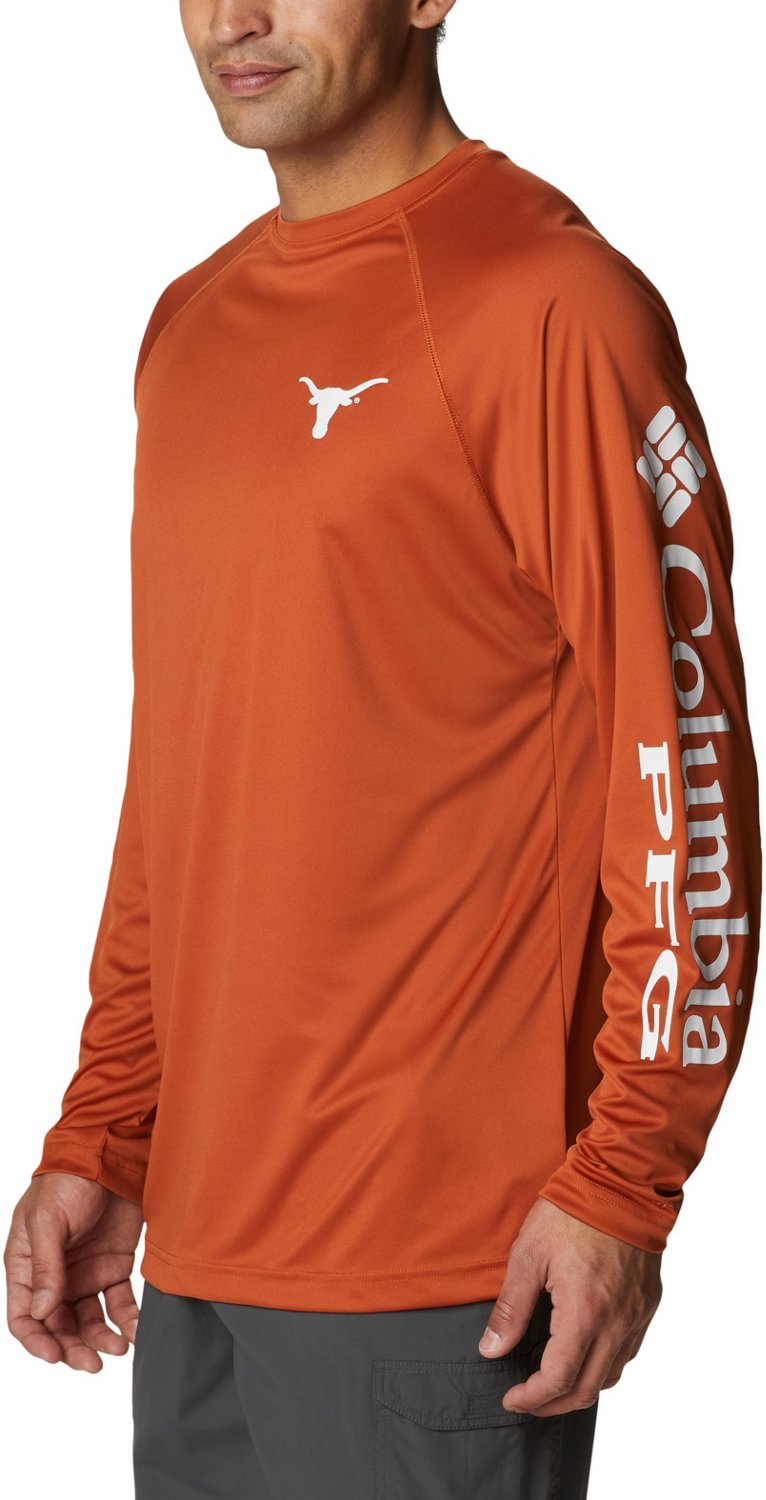 Columbia Sportswear Men's University of Texas PFG Terminal Tackle Big Long Sleeve T-shirt                                        - view number 2